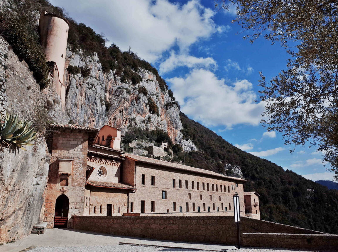 Saint Benedict Monastery and the mountain
