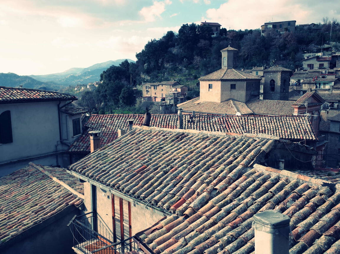 Vista sui tetti di Subiaco