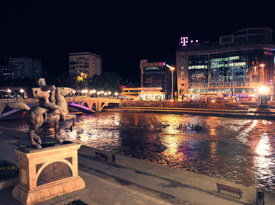 Skopje city center