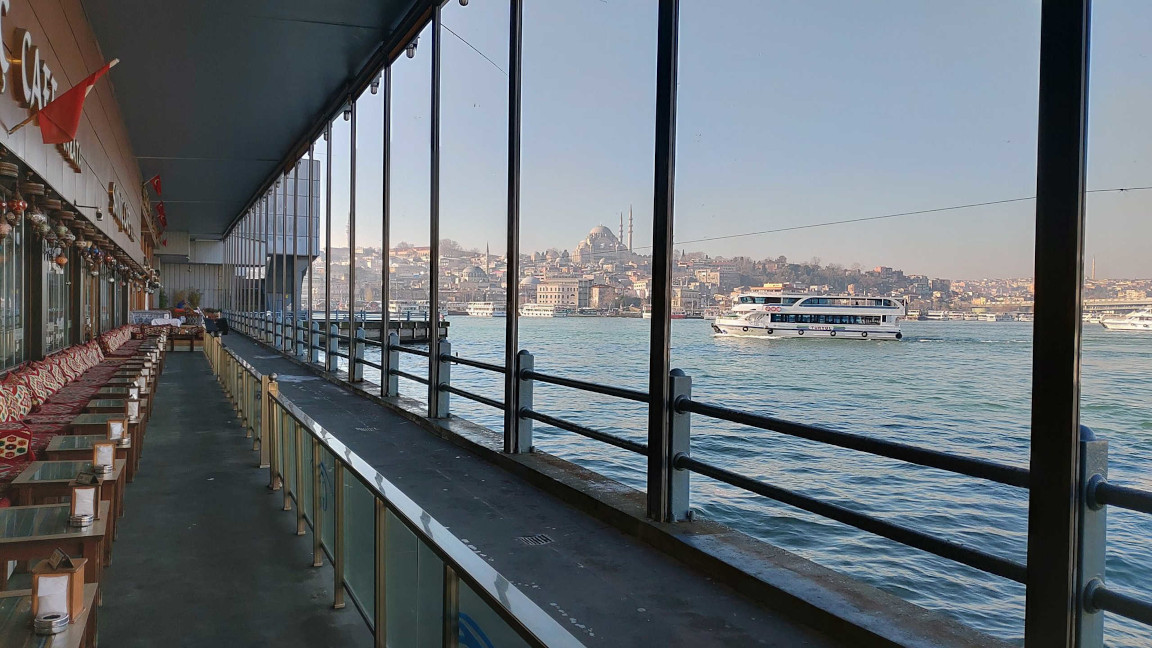 Istanbul: Caffé sul Ponte di Galata