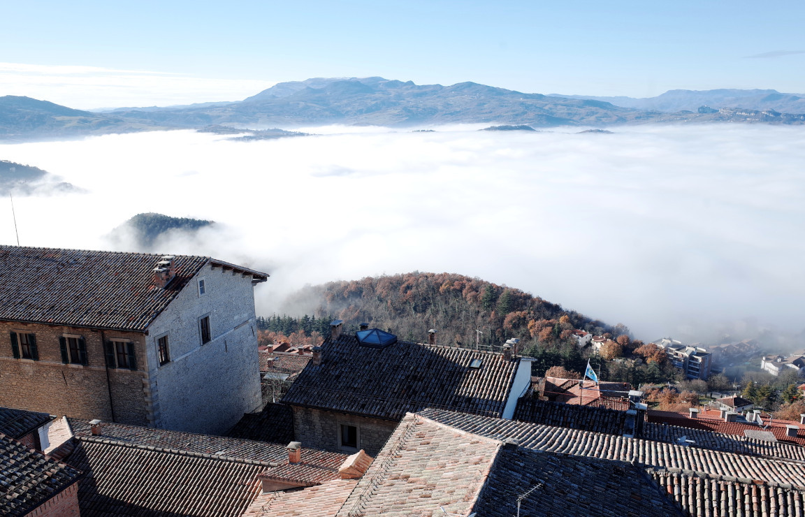 San Marino: view towards the valley